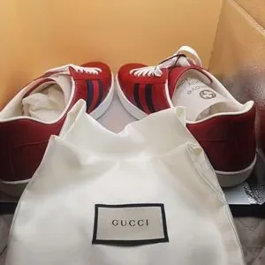 Gucci | Shoes | Gucci Signature Calf Sneakers Red | Poshmark display picture 3